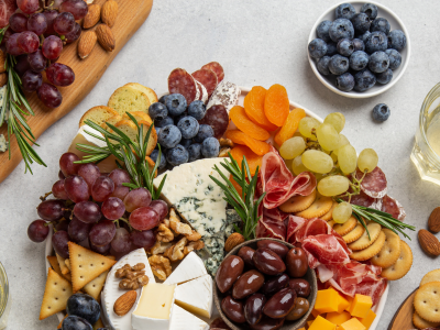 Charcuterie Board with fruit and meats