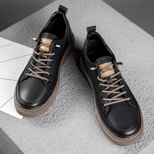 Black leather casual leather shoes – ichicology