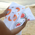Cloud Soft Waffle Towel - Summer Melon & Sunset Papaya Print (Pack of 2)