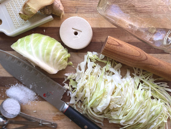 Ingredients for homemade sauerkraut