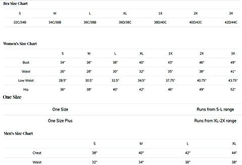 2023 Allure Lingerie Size Chart - Shop SoHot Clubwear