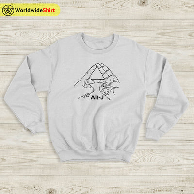 alt-J Hand Sign Sweatshirt alt-J Shirt Classic Rock Music - WorldWideShirt