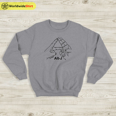 alt-J Hand Sign Sweatshirt alt-J Shirt Classic Rock Music - WorldWideShirt