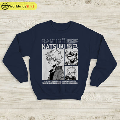 Bakugo Aesthetic Sweatshirt Boku No Academia Shirt BNHA Merch - WorldWideShirt