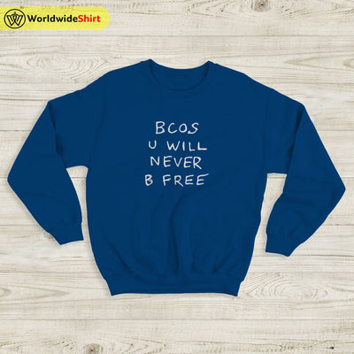 Bcos U WIll Never B Free Sweatshirt Rex Orange County Shirt ROC - WorldWideShirt