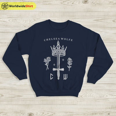 Chelsea Wolfe Sword and Crown Sweatshirt Chelsea Wolfe Shirt Music Shirt - WorldWideShirt