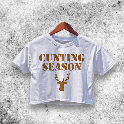 Cunting Season Crop Top Cunting Season Shirt Aesthetic Y2K Shirt - WorldWideShirt