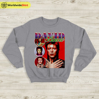 David Bowie Vintage 90's Sweatshirt David Bowie Shirt Music Shirt - WorldWideShirt