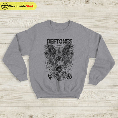 Deftones Owl And Skull Sweatshirt Deftones Shirt Rock Band - WorldWideShirt