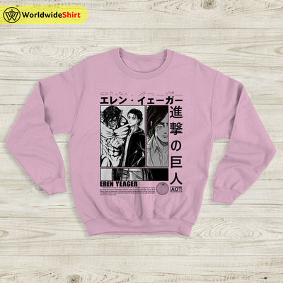 Eren Yeager AOT Sweatshirt Attack On Titan Shirt Shingeki no Kyojin Shirt - WorldWideShirt