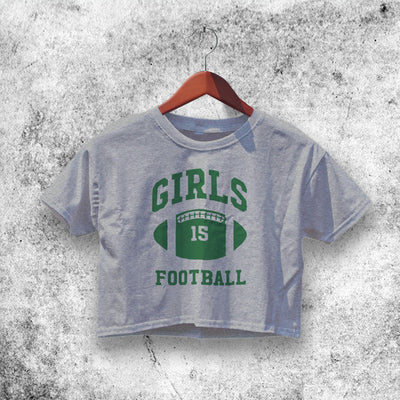 Girls Is Football Crop Top Friends Shirt Aesthetic Y2K Shirt - WorldWideShirt