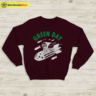 Green Day Rocket Vintage 90's Sweatshirt Green Day Shirt Rock Band Shirt - WorldWideShirt