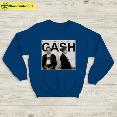 Johnny Cash Sweatshirt Vintage Mugshot Sweater Johnny Cash Shirt - WorldWideShirt