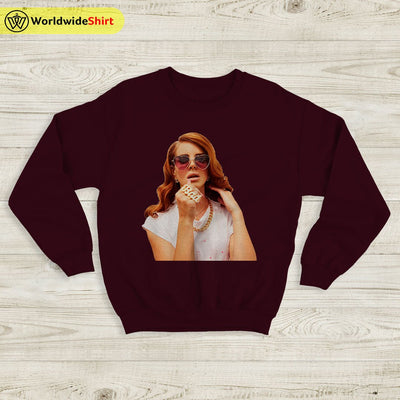 Lana Del Rey Heart Glasses Sweatshirt Lana Del Rey Shirt Lana Merch - WorldWideShirt