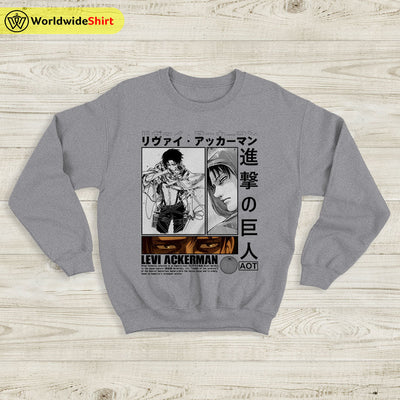 Levi Ackerman AOT Sweatshirt Attack On Titan Shirt Shingeki no Kyojin Shirt - WorldWideShirt