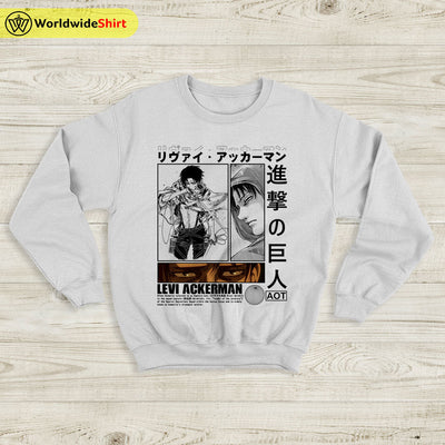 Levi Ackerman AOT Sweatshirt Attack On Titan Shirt Shingeki no Kyojin Shirt - WorldWideShirt