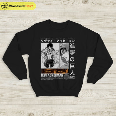 Levi Ackerman AOT Sweatshirt Attack On Titan Shirt Shingeki no Kyojin Shirt - WorldWideShirt