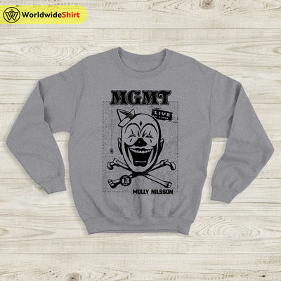 MGMT x Molly Nilsson Concert Sweatshirt MGMT Shirt Music Shirt - WorldWideShirt