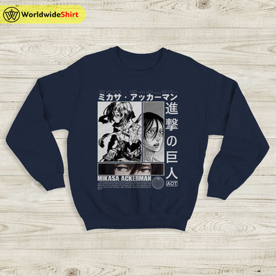Mikasa Ackerman AOT Sweatshirt Attack On Titan Shirt Shingeki no Kyojin Shirt