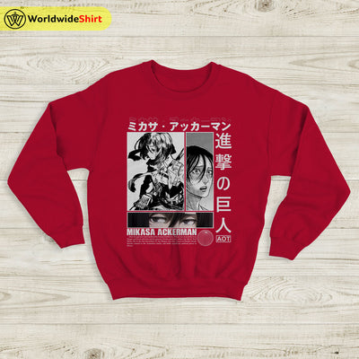 Mikasa Ackerman AOT Sweatshirt Attack On Titan Shirt Shingeki no Kyojin Shirt