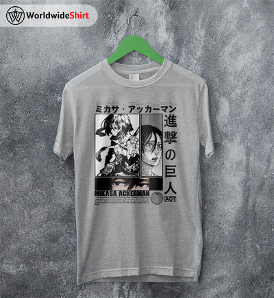 Mikasa Ackerman AOT Shirt Attack On Titan Shirt Shingeki no Kyojin T-Shirt