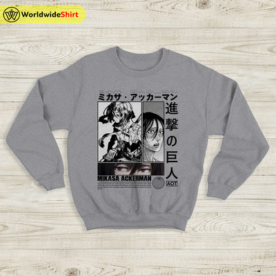 Mikasa Ackerman AOT Sweatshirt Attack On Titan Shirt Shingeki no Kyojin Shirt