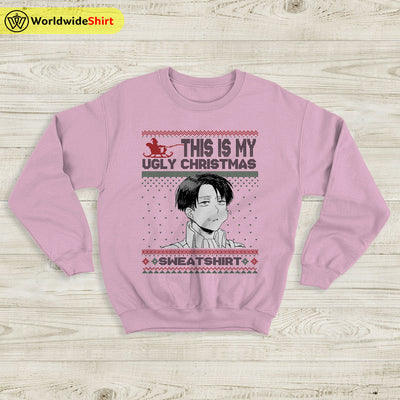 Levi Ackerman Christmas Sweatshirt Attack On Titan Shirt Ugly Christmas Shirt