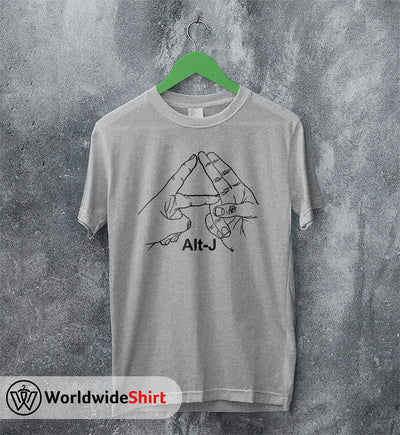 alt-J Hand Sign T shirt alt-J Shirt Classic Rock Music - WorldWideShirt