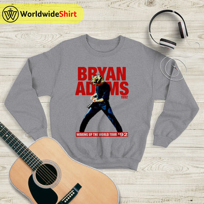 Bryan Adams Vintage 1992 Tour Sweatshirt Bryan Adams Shirt Music Shirt - WorldWideShirt