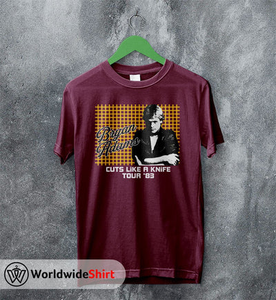 Cuts Like A Knife Tour '83 T-Shirt Bryan Adams Shirt Music Shirt - WorldWideShirt