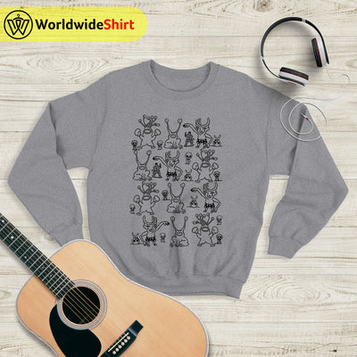 Daniel Johnston Characters Sweatshirt Daniel Johnston Shirt Music Shirt - WorldWideShirt