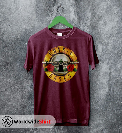 Guns N Roses Vintage Logo T-Shirt Guns N Roses Shirt Rock Band - WorldWideShirt