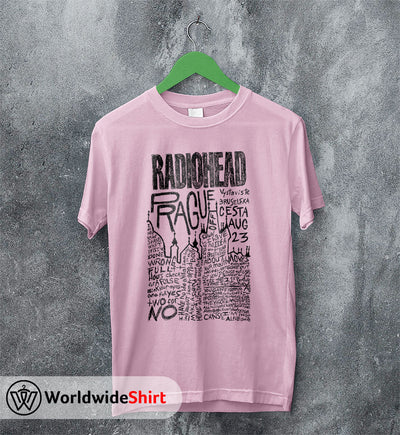 Radiohead Prague Poster T-Shirt Radiohead Shirt Rock band Shirt - WorldWideShirt