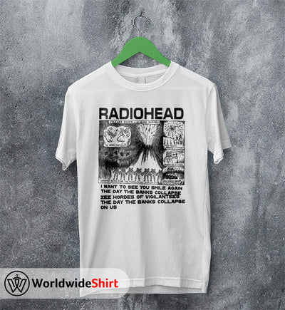 Radiohead Volcano Erupts T-Shirt Radiohead Shirt Rock band Shirt - WorldWideShirt