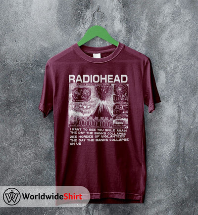 Radiohead Volcano Erupts T-Shirt Radiohead Shirt Rock band Shirt - WorldWideShirt