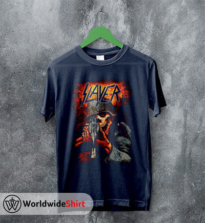 Slayer Band Vintage Tour Poster T-shirt Slayer Band Shirt Metal Band - WorldWideShirt