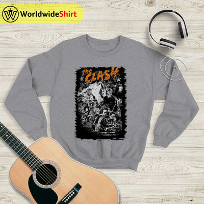 The Clash Vintage Tour 90's Sweatshirt The Clash Shirt Band Shirt - WorldWideShirt