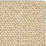 Parchment wool rug with square edging