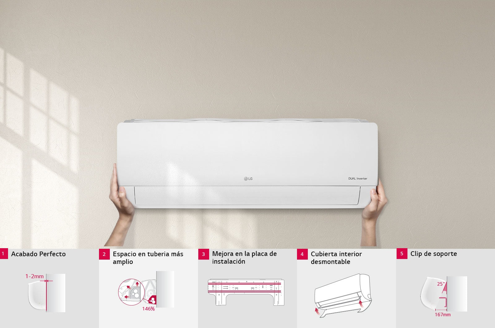 AIRE ACONDICIONADO LG INVERTER – 24.000 BTU A 200V – Siraires