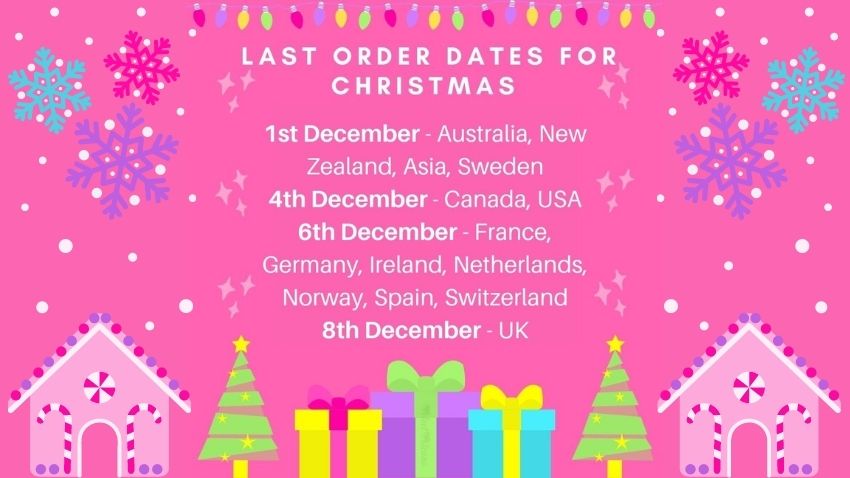 Last Order Dates for Christmas