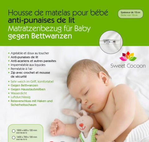 Housse de protection anti punaise de lit TAILLE 1 matelas bébé