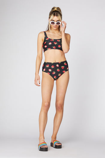 Cherry Print High Waist Bikini Set