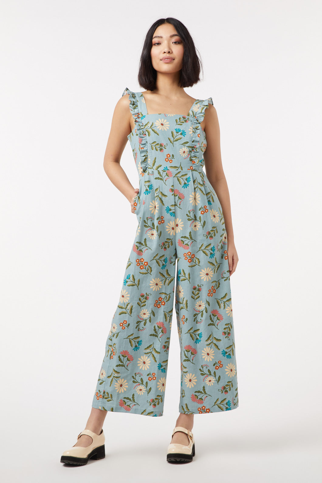 mango floral jumpsuit