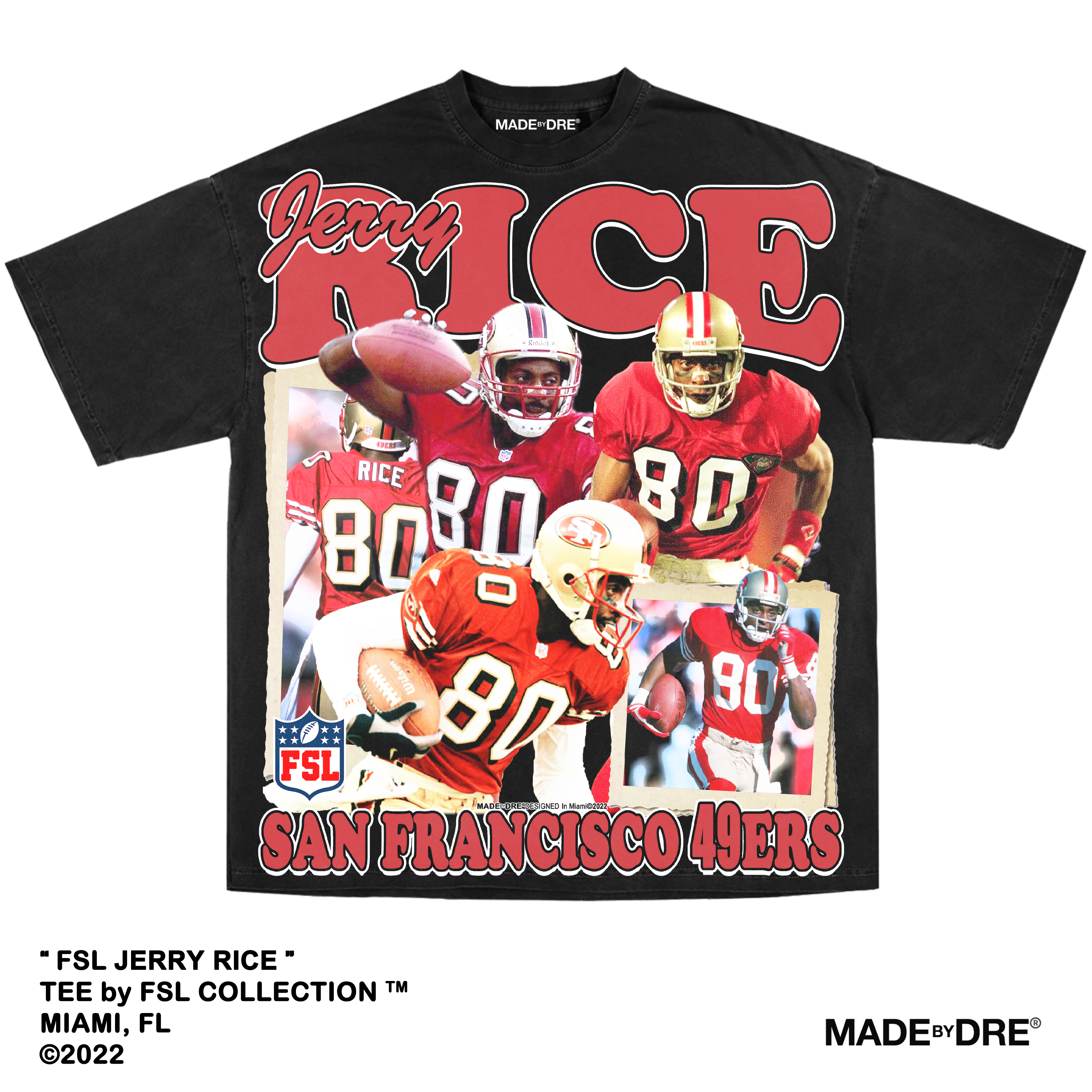 "JERRY RICE TEE" - Vintage Bootleg