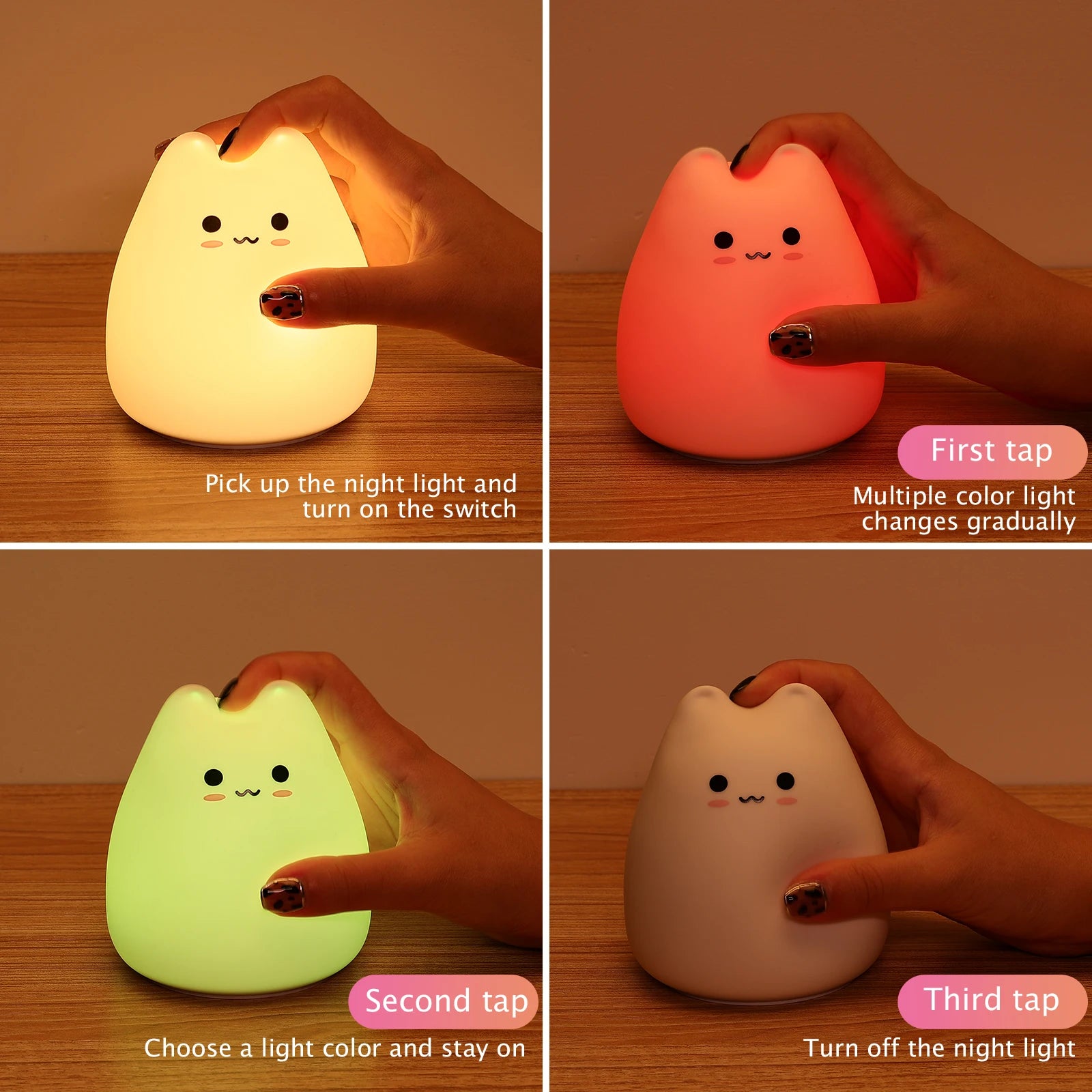 Cute Cat Night Light & Lamp - Image_-_2