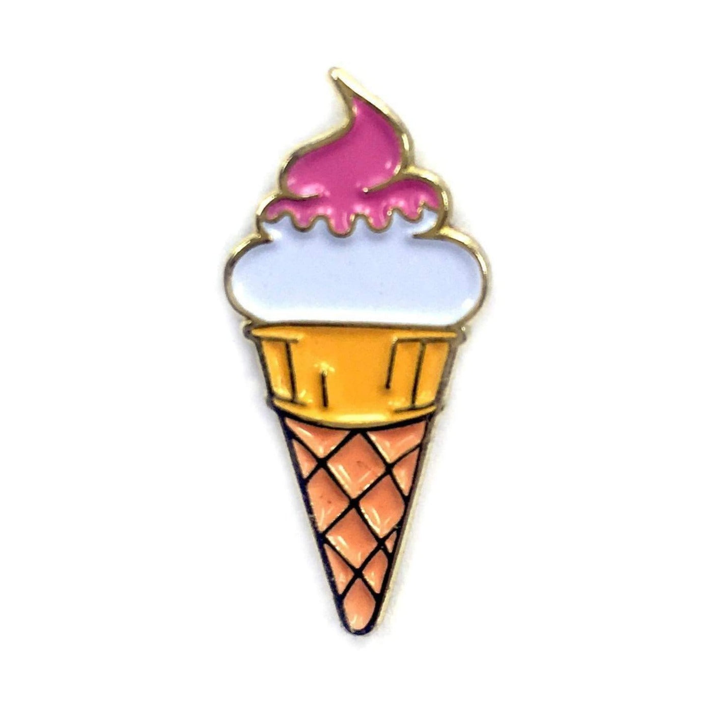 Ice Cream Cone Enamel Pin | Kolorspun