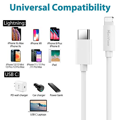  Anker USB C to Lightning Cable [6ft MFi Certified] Powerline+  II Nylon Braided for iPhone 13 13 Pro 12 Pro Max 12 11 X XS XR 8 Plus,  AirPods Pro, Supports Power Delivery (Black) : Electronics