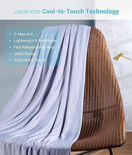 Elegear Cooling Blanket,Breathable Summer Blanket Lightweight  Q-MAX>0.5,Arc-Chill Cool-to-Touch Technology Summer Cool Blanket Double  Sided Design for Hot Sleepers Night Sweats(Grey,Throw,51 X 67) :  : Home