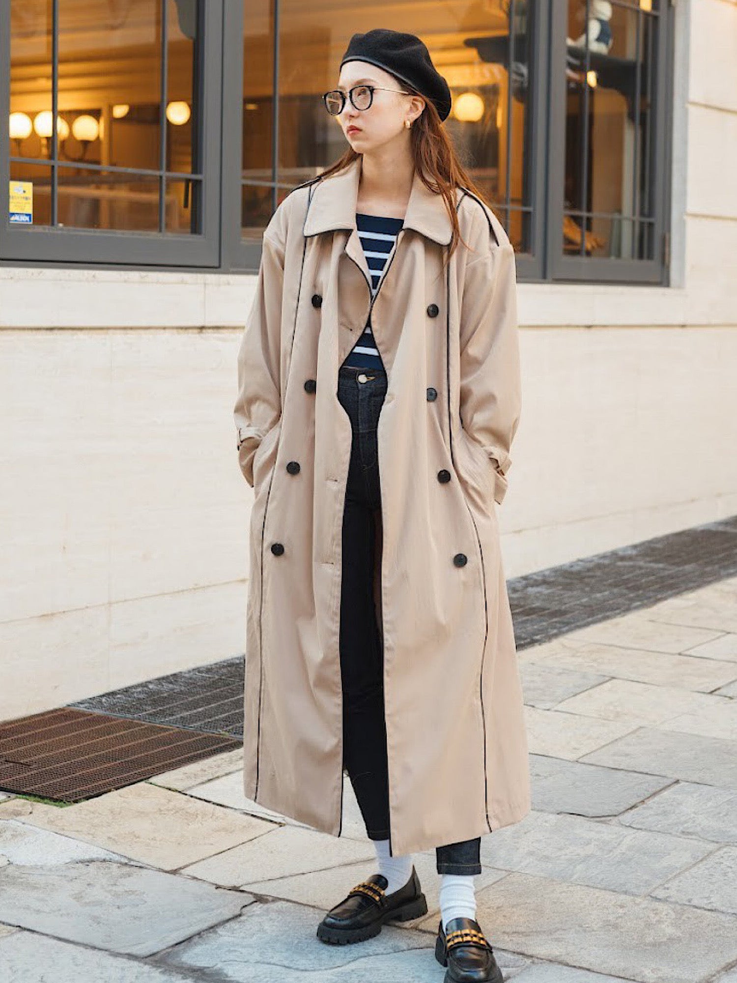 デザインAMAIL トレンチコート Bulky piping trenchcoat - トレンチコート