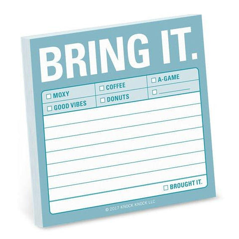 Bring It (Moxy, Coffee, A-Game, Good Vibes, Donuts) Sticky Notes